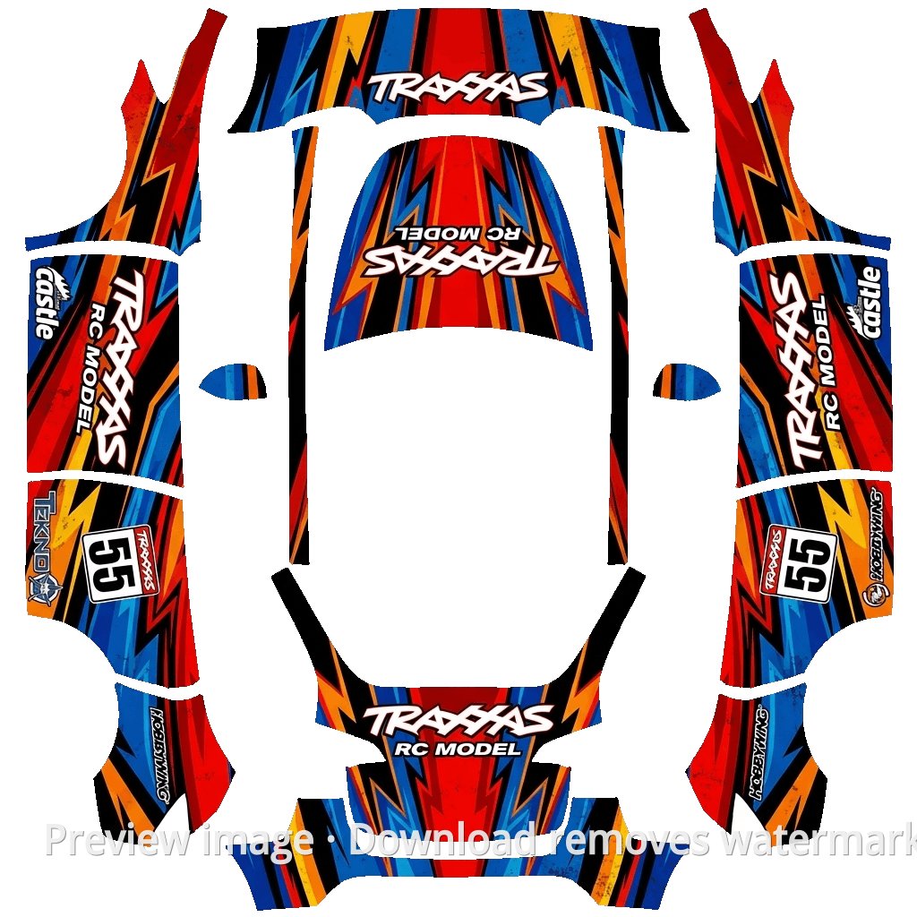 Racing Theme Model Y Wrap Template