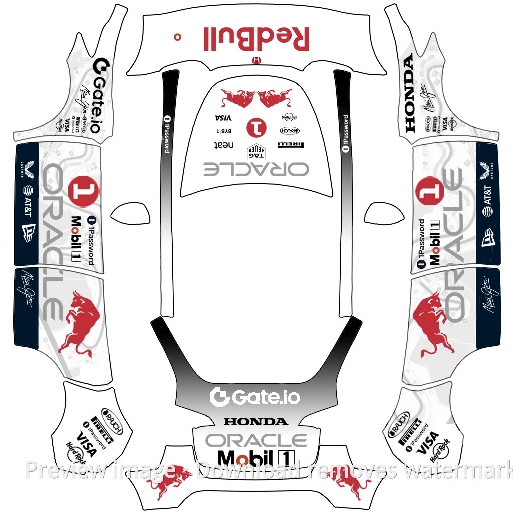 Model Y F1001 Wrap Template