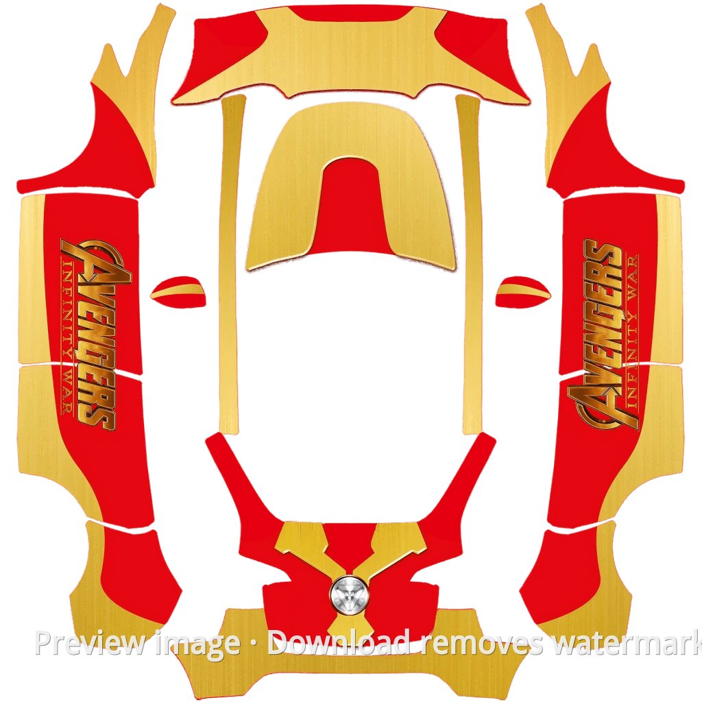 Iron Man Theme Model Y Wrap Template