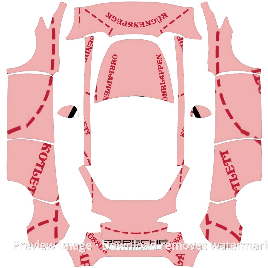 Model Y Porsche Pink Pig Theme Wrap Template