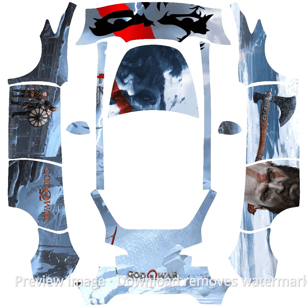 Game Theme Model Y Wrap Template