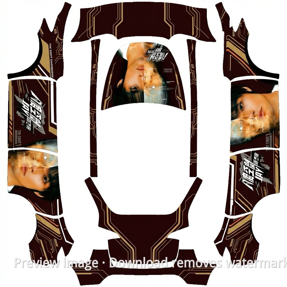 Jay Chou Theme Model Y Wrap Template