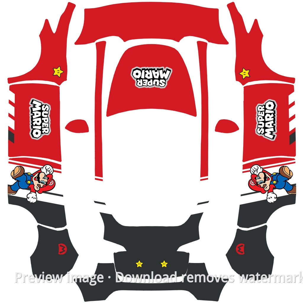 Mario Theme Model Y Wrap Template