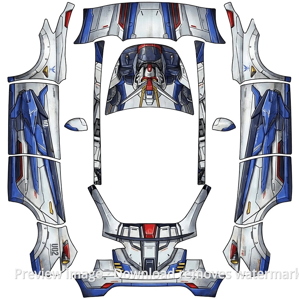 Gundam Seed Mecha Style Wrap - Model Y