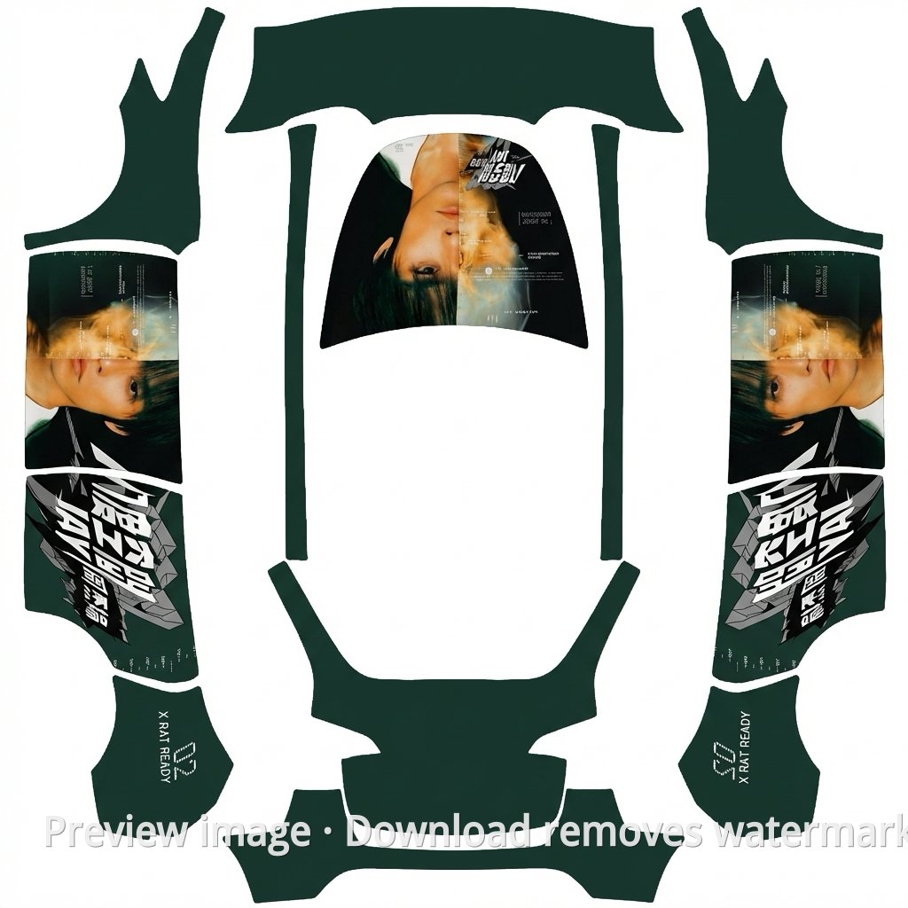 Cool Jay Chou Theme Model Y Wrap Template