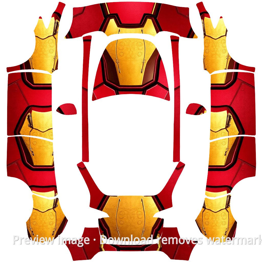 Model Y Iron Man Theme Wrap Template