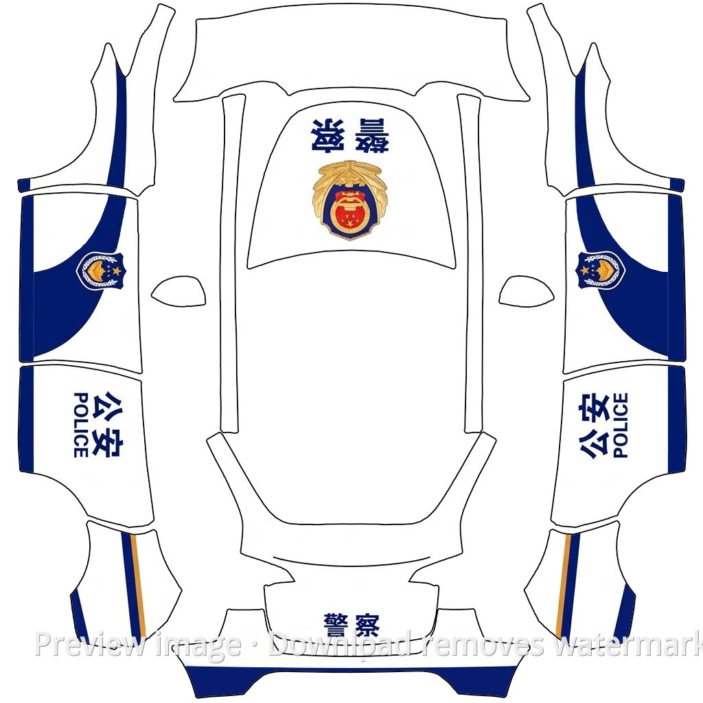 Public Security Police Car Fixed Perfect Edition - Model Y