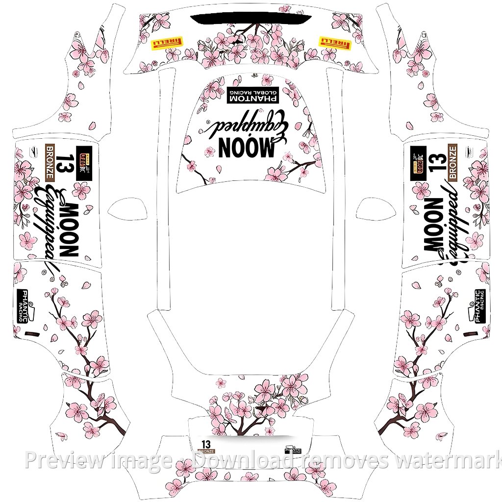 Porsche 911 GT3 R (992) Sakura MOONEYES Livery - Model Y
