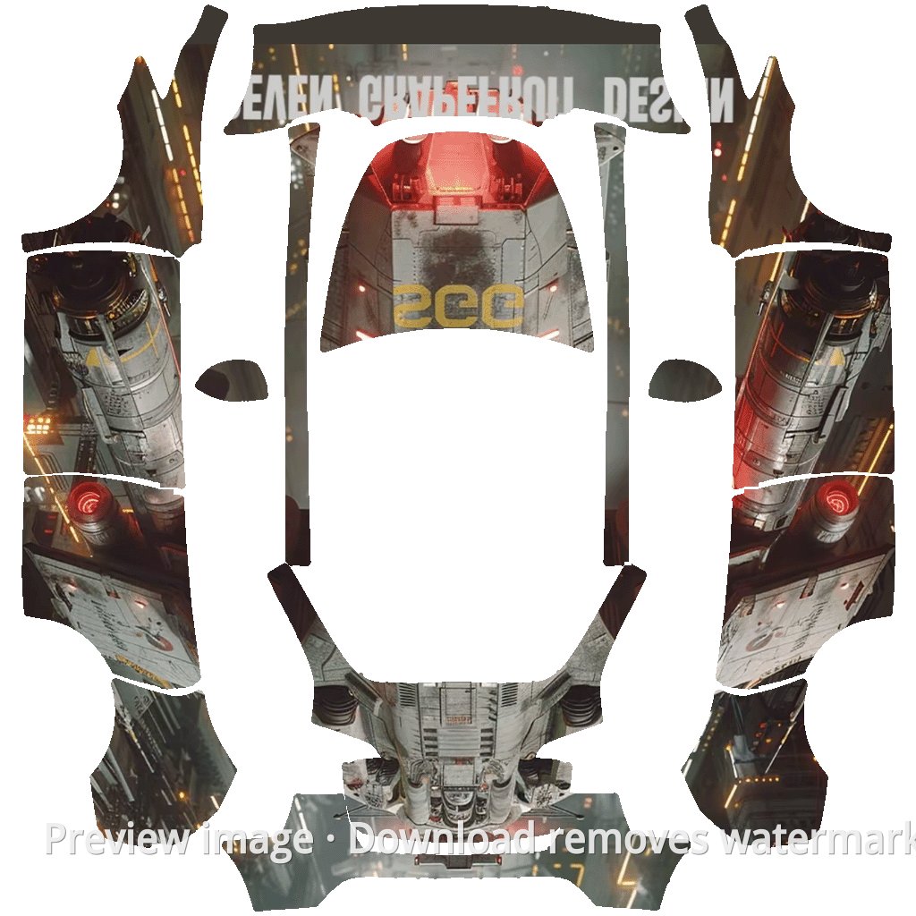 XINGJI01 Model Y Wrap Template