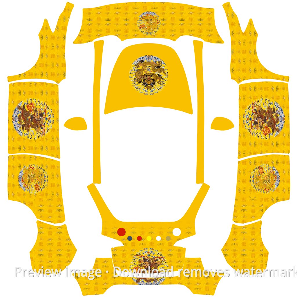 Ming Dynasty Dragon Robe Model Y Wrap Template