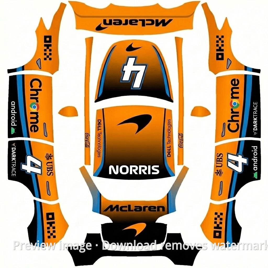 McLaren Theme Model Y Wrap Template