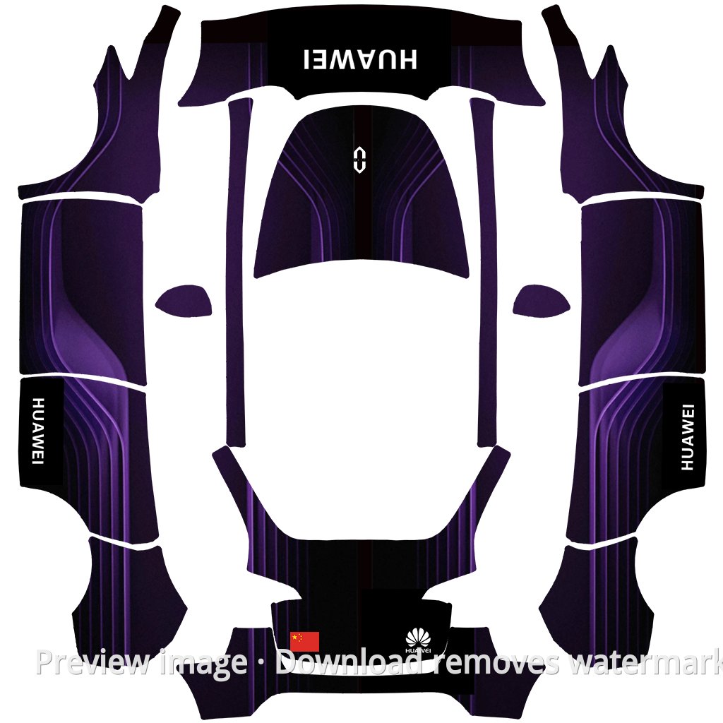 Huawei Far Ahead Model Y Wrap Template