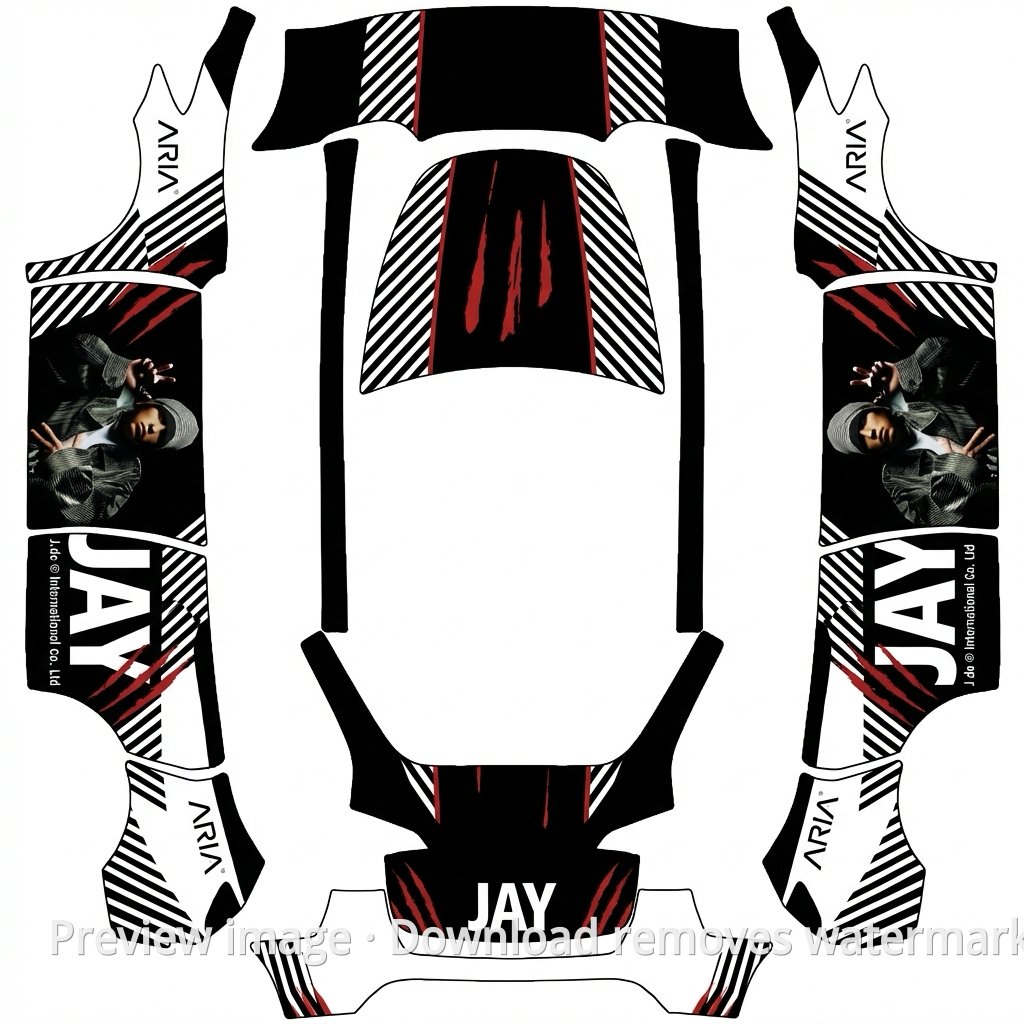 Cool Jay Chou Theme Model Y Wrap Template