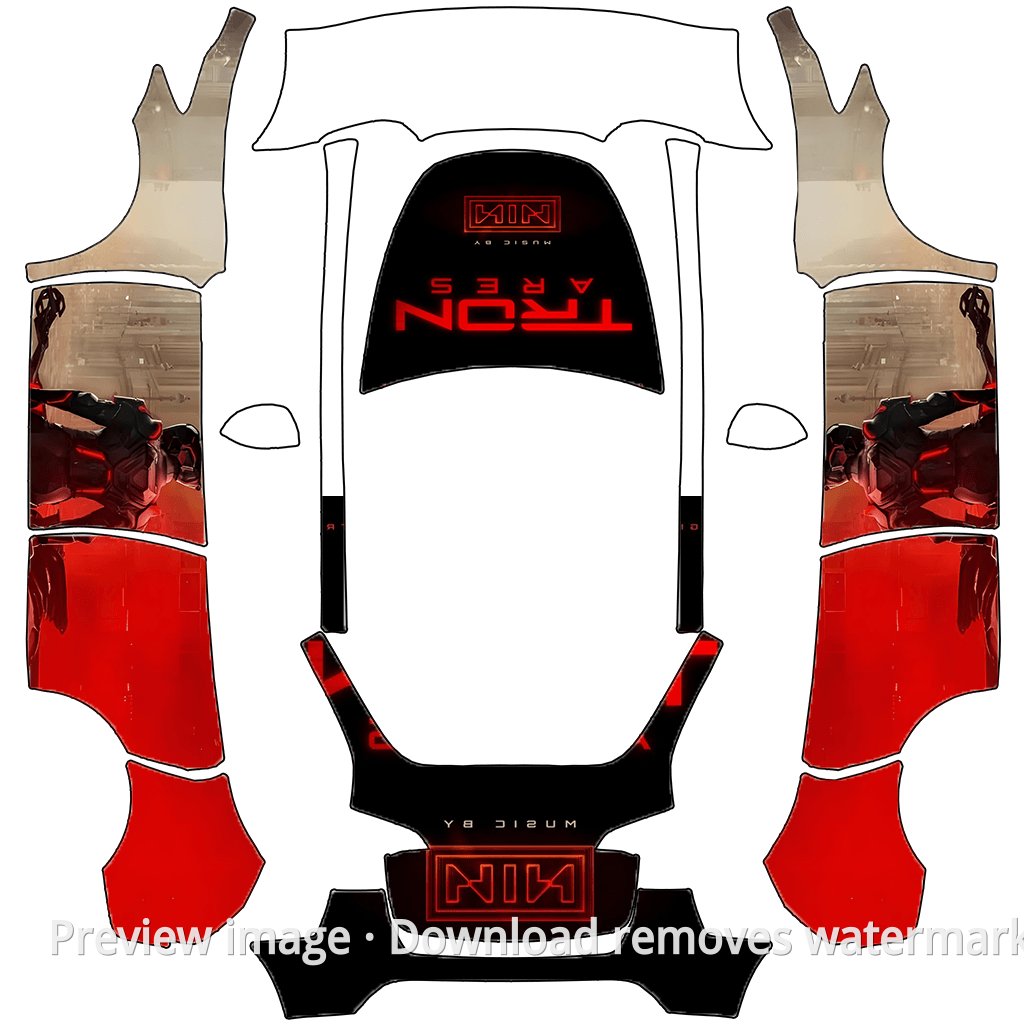 CHUANG01 Model Y Wrap Template