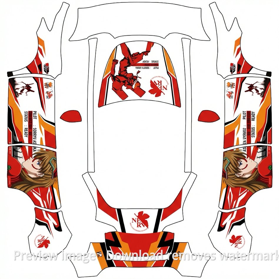 Model Y Cool Skin Wrap Template
