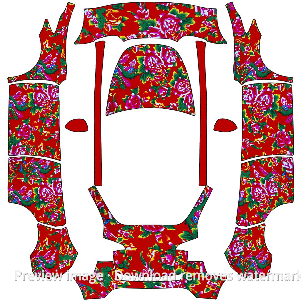 Model Y Northeast Floral Theme Wrap Template