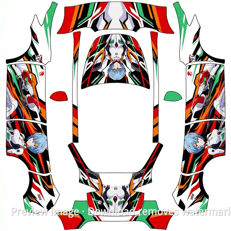 Model Y Cool Skin Wrap Template