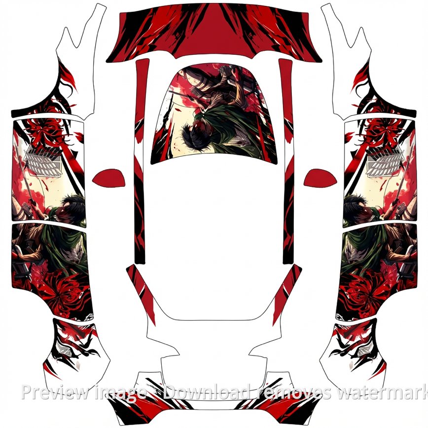 Model Y Custom Vehicle Wrap Template