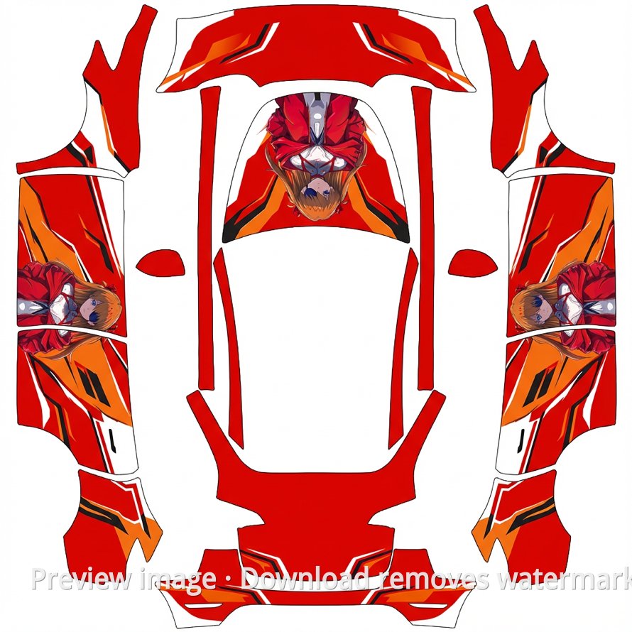 Model Y Cool Skin Wrap Template