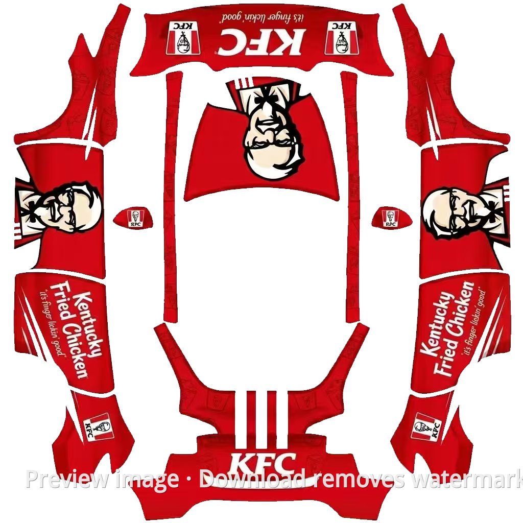 KFC Theme Model Y Wrap Template