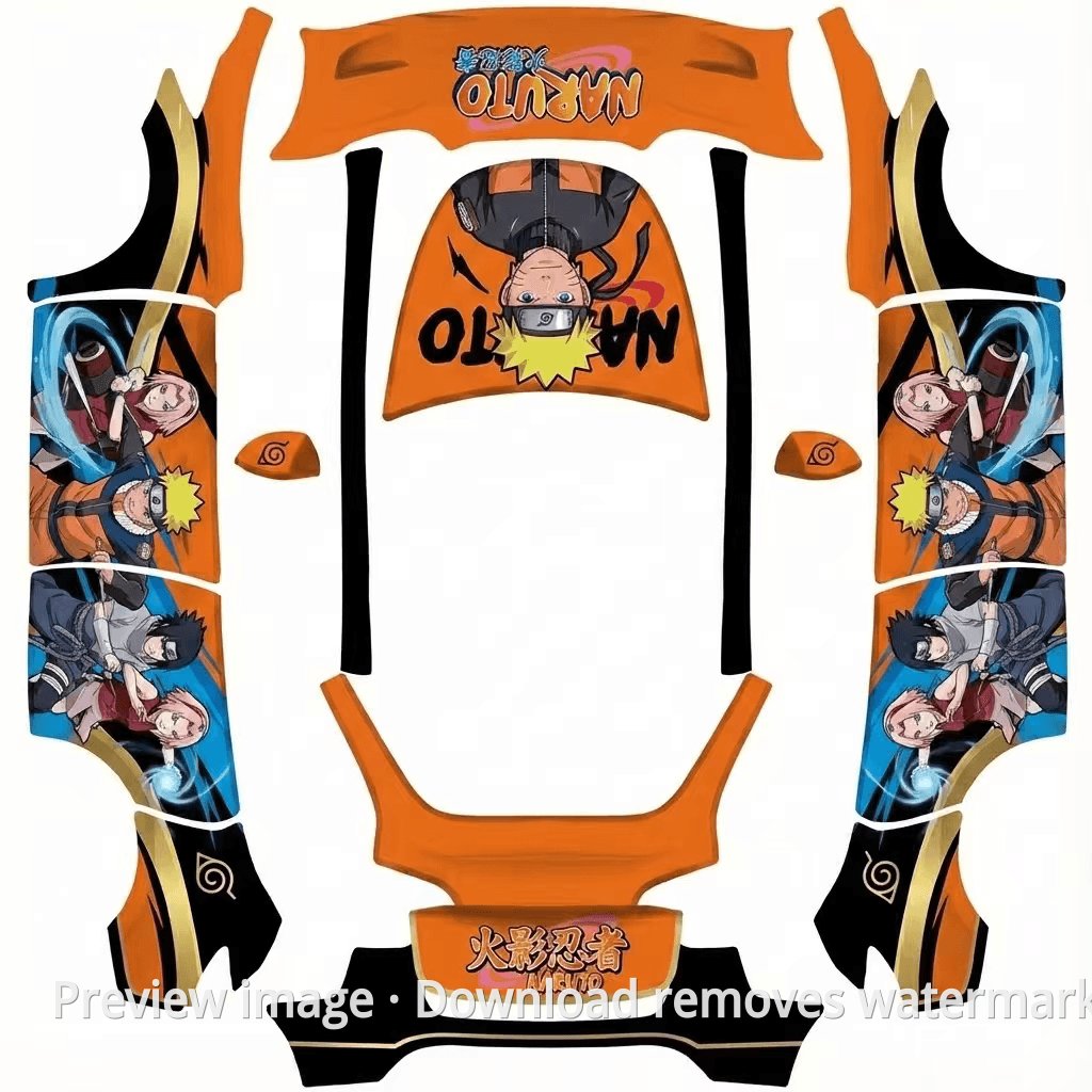Model Y Naruto Theme Wrap Template
