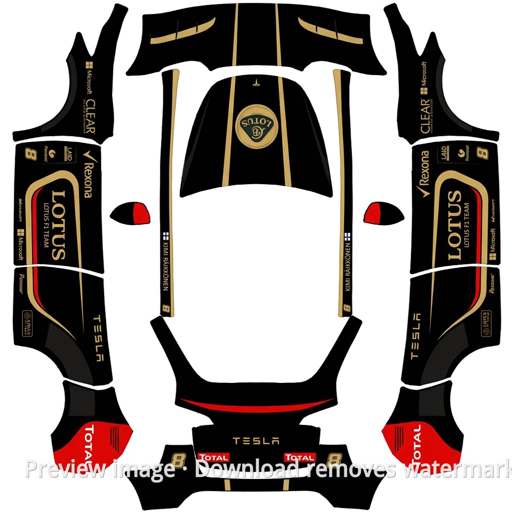 Lotus Theme Model Y Wrap Template