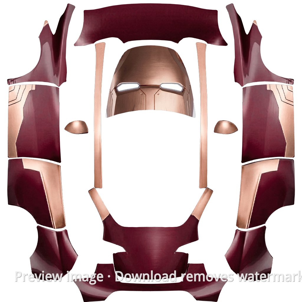Model Y Iron Man Theme Wrap Template
