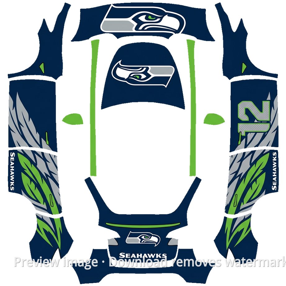 Eagle Theme Model Y Wrap Template