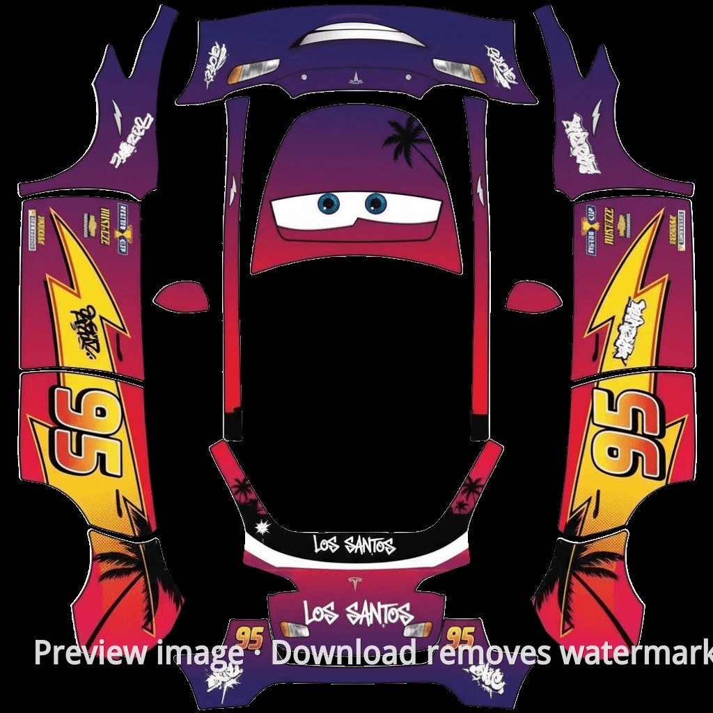 Model Y GTA Theme Wrap Template