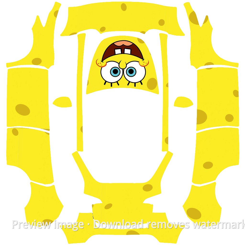 SpongeBob Theme Model Y Wrap Template
