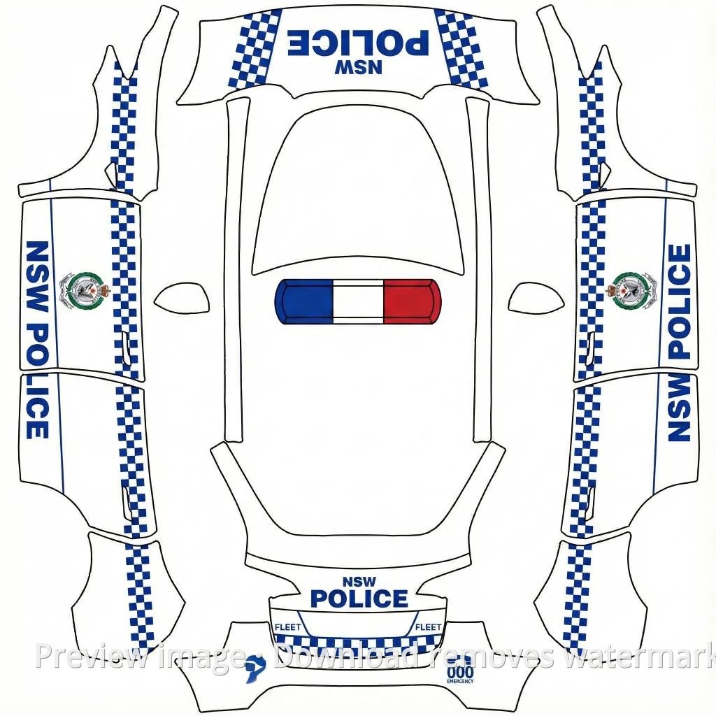 Police Car Wrap - Model Y