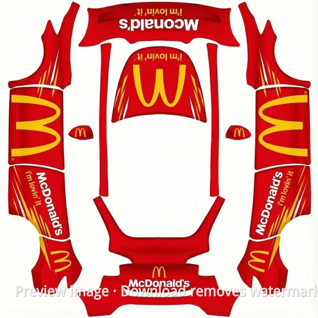 Model Y McDonald's Theme Wrap Template