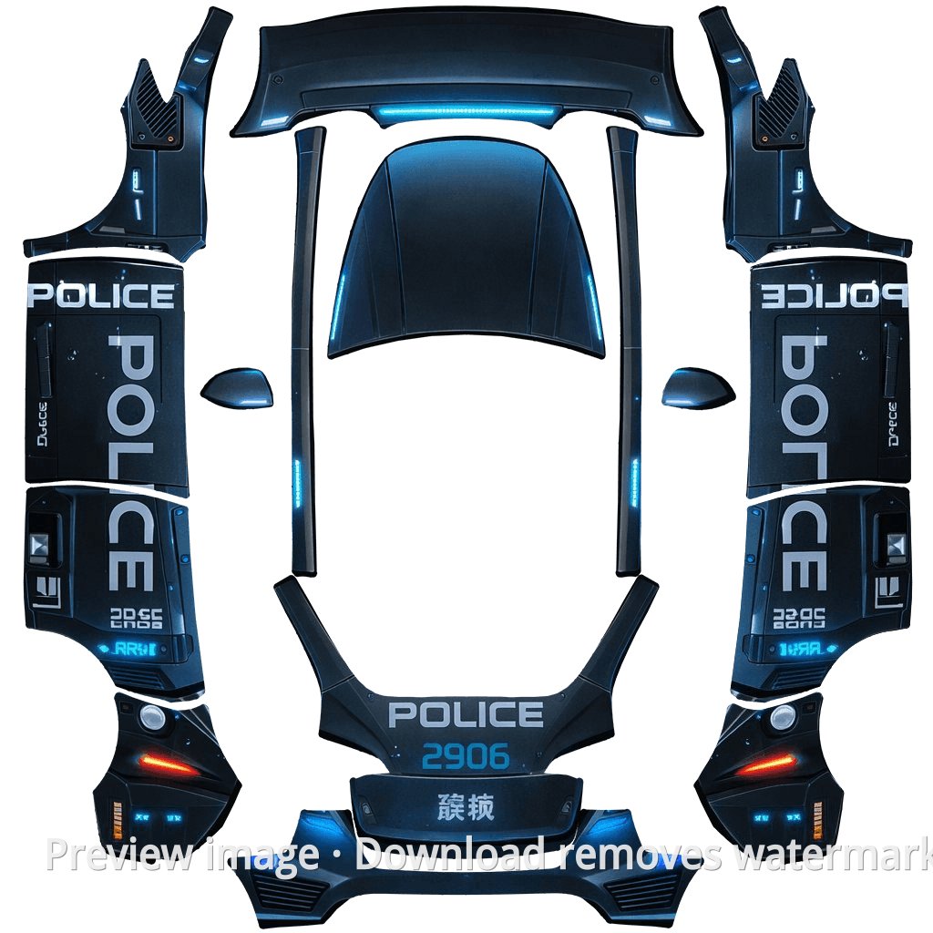 Cyber Police Car U.S. Version Theme - Model Y