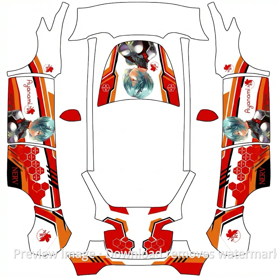 Model Y Vehicle Wrap Template
