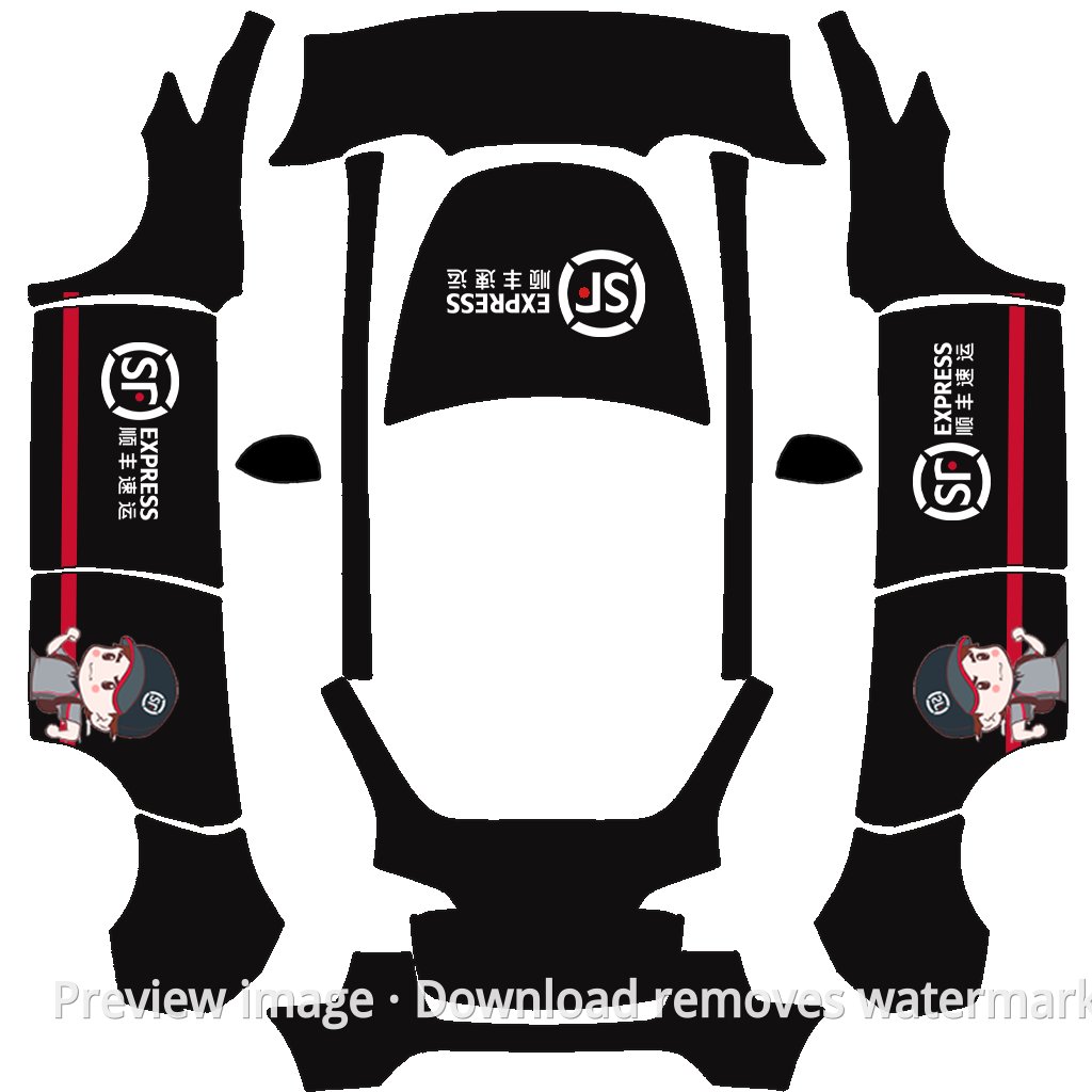 Model Y SF Theme Wrap Template