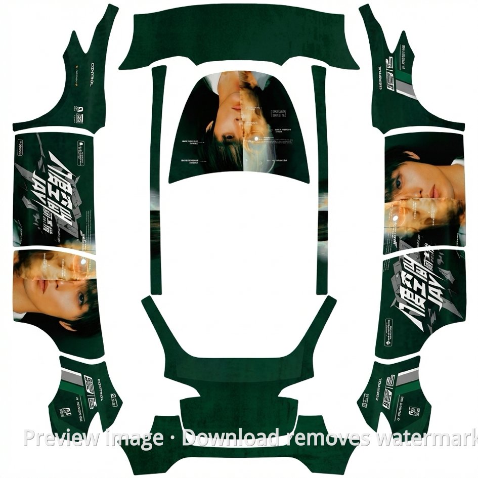 Cool Jay Chou Theme Model Y Wrap Template