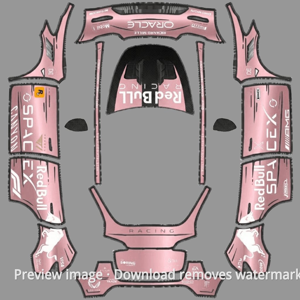 Red Bull Racing Pink Theme - Model Y