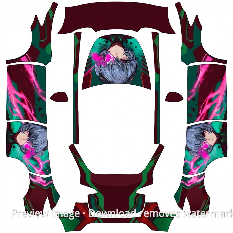 Model Y Cool Skin Wrap Template