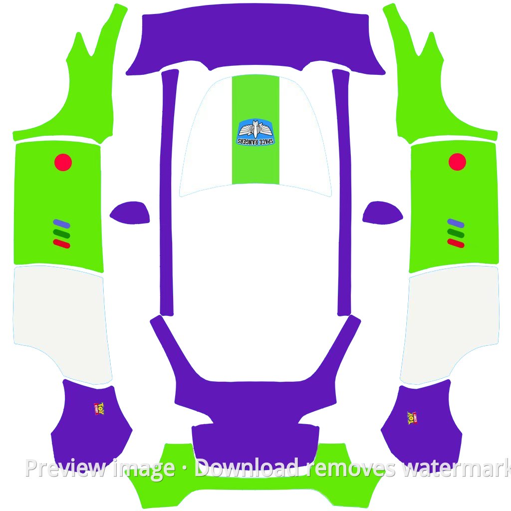 Buzz Lightyear Spaceship Transparent Channel Theme - Model Y