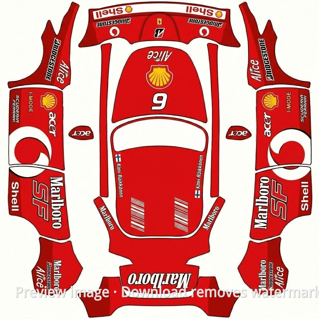 2007 World Champion Kimi Model Y Wrap Template