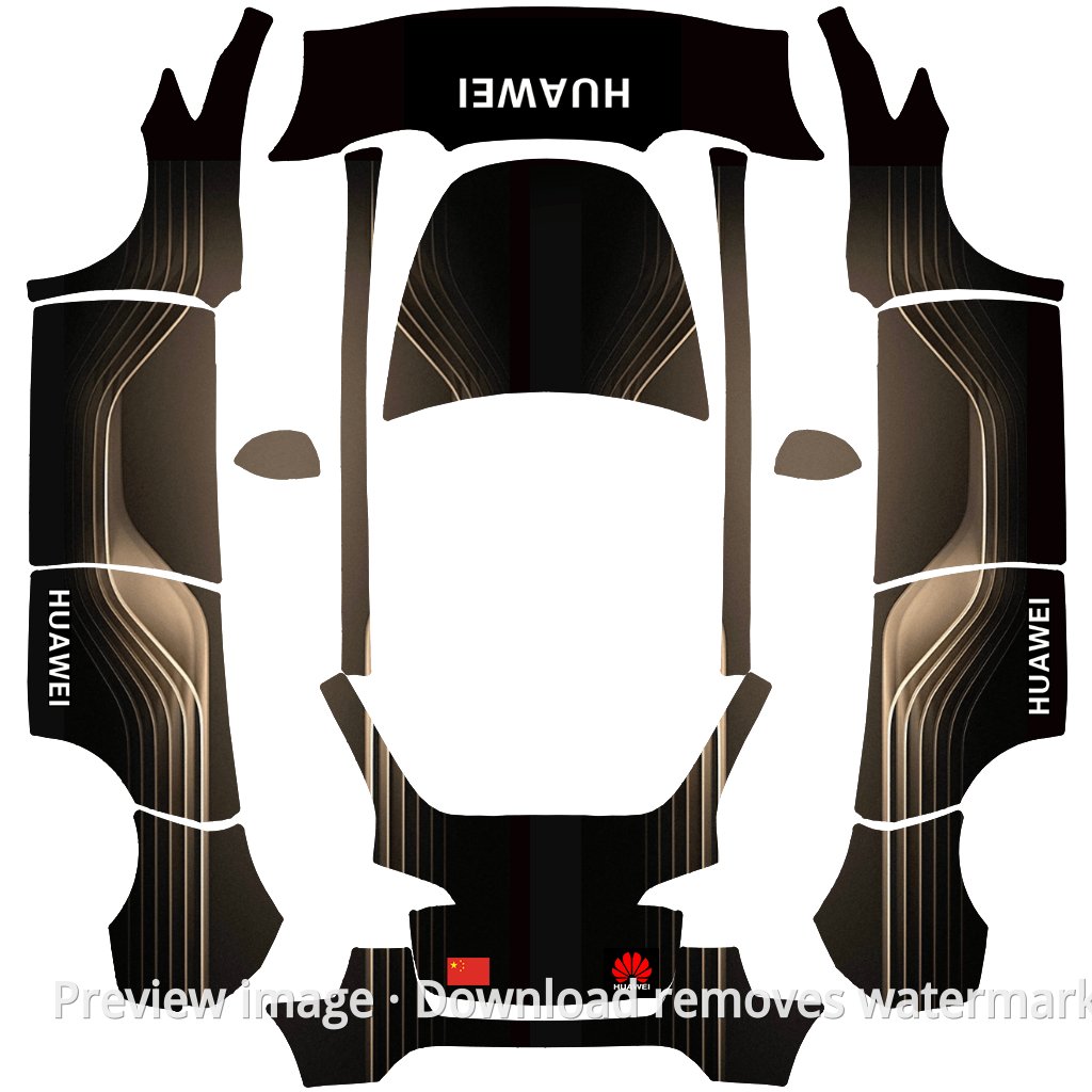 Huawei Far Ahead Model Y Wrap Template
