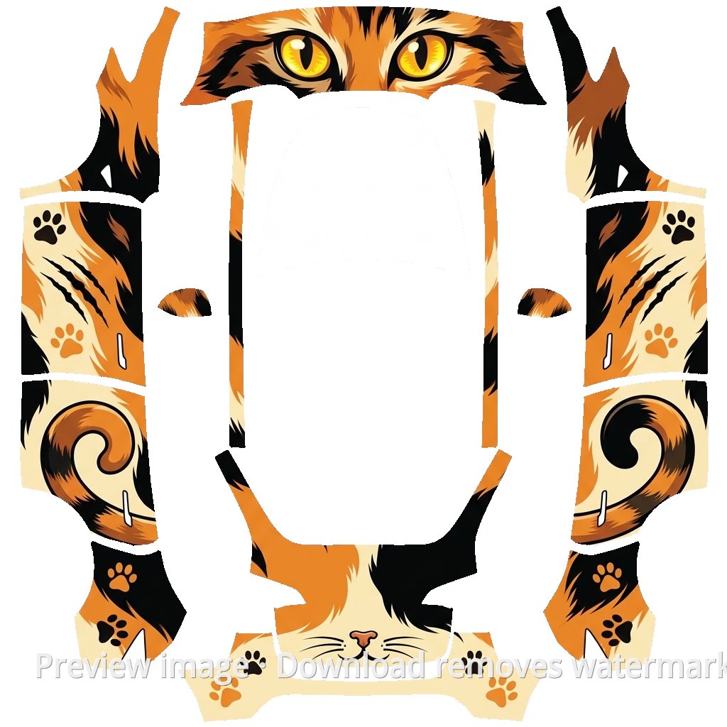 Cat Eye Theme Model Y Wrap Template