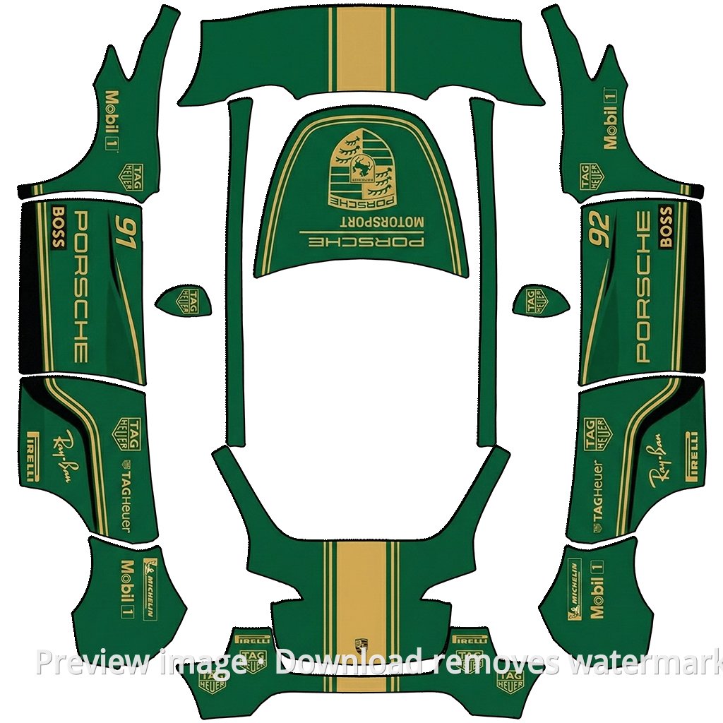 Collector Porsche Model Y Wrap Template