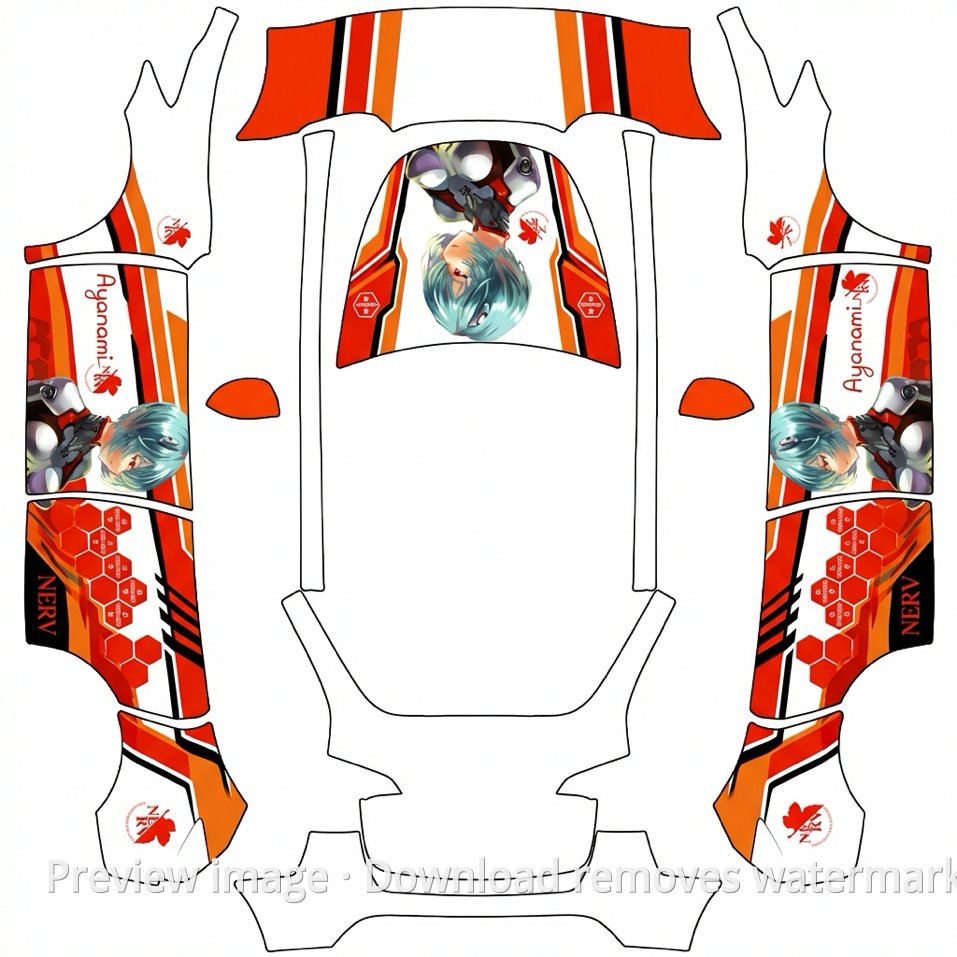 Model Y Cool Skin Wrap Template
