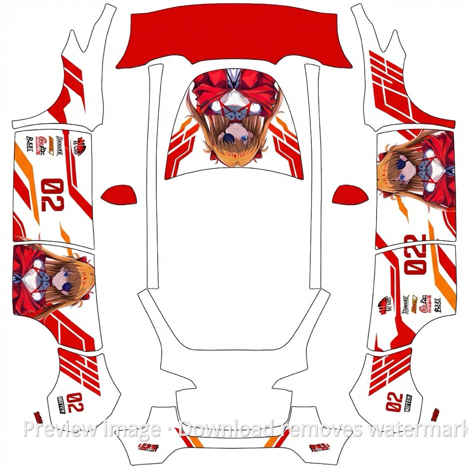 Model Y Cool Skin Wrap Template