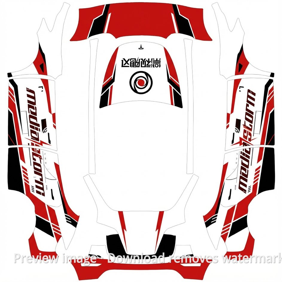 Cool Racing Model Y Wrap Template