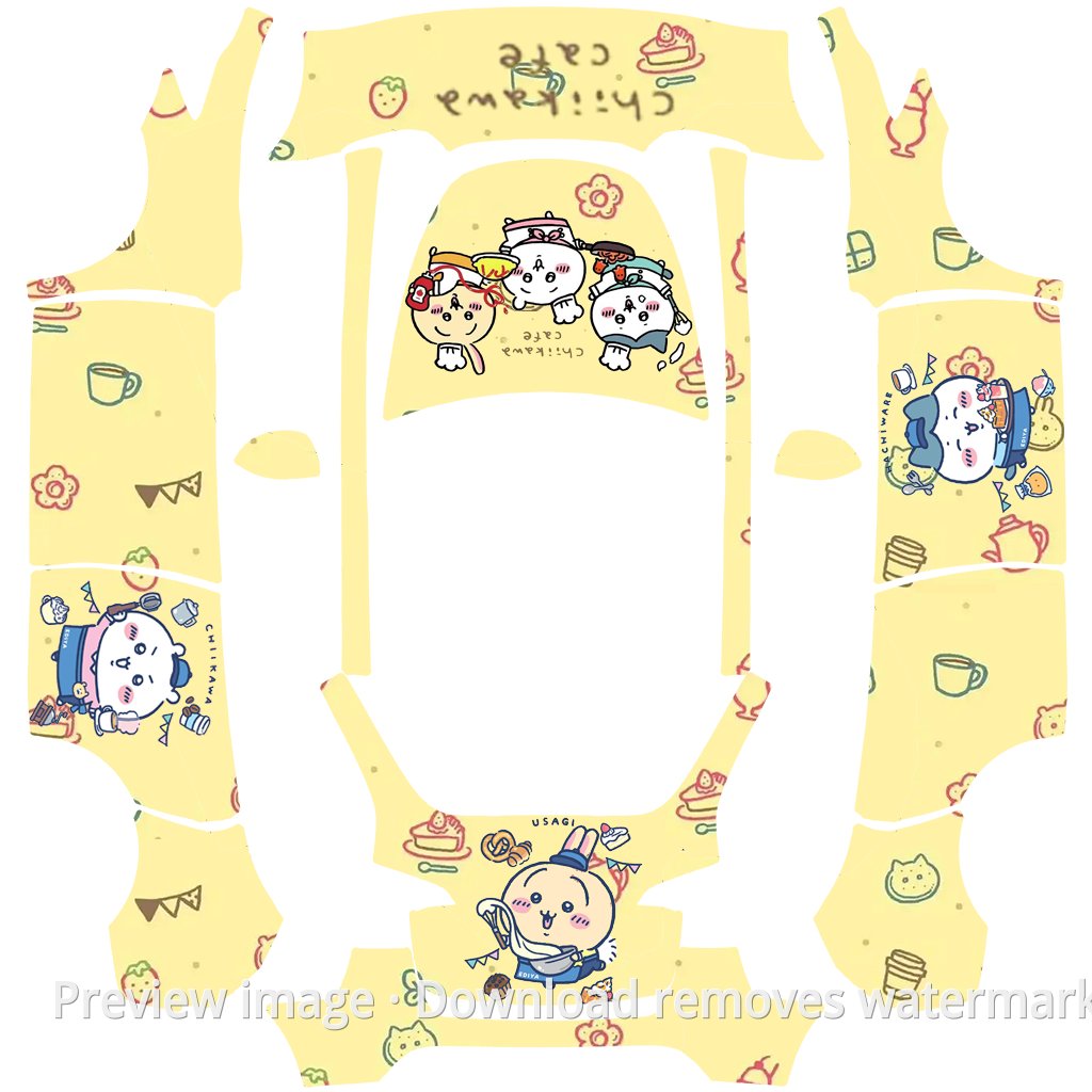 Chiikawa Food and Coffee Cute Theme 2 - Model Y