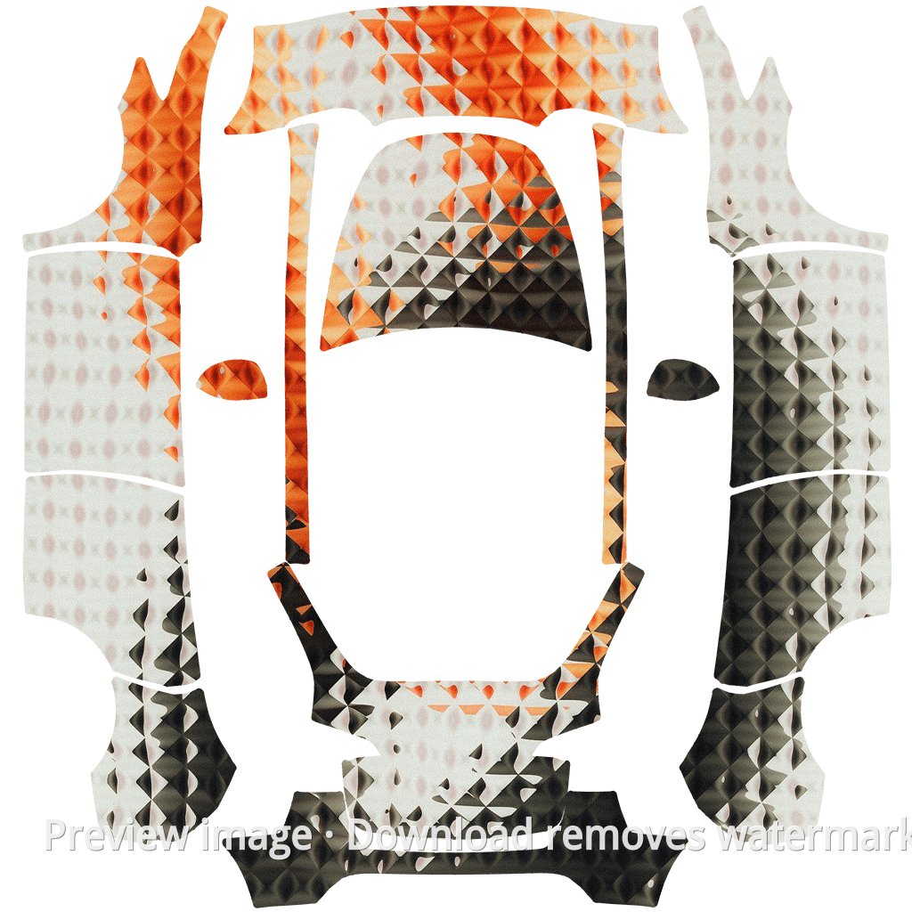 Model Y Orange Gray Glass Wrap Template