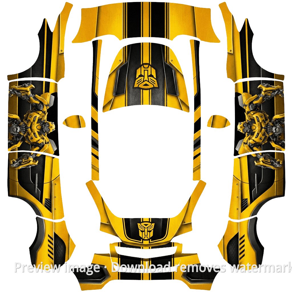 Bumblebee Theme Model Y Wrap Template