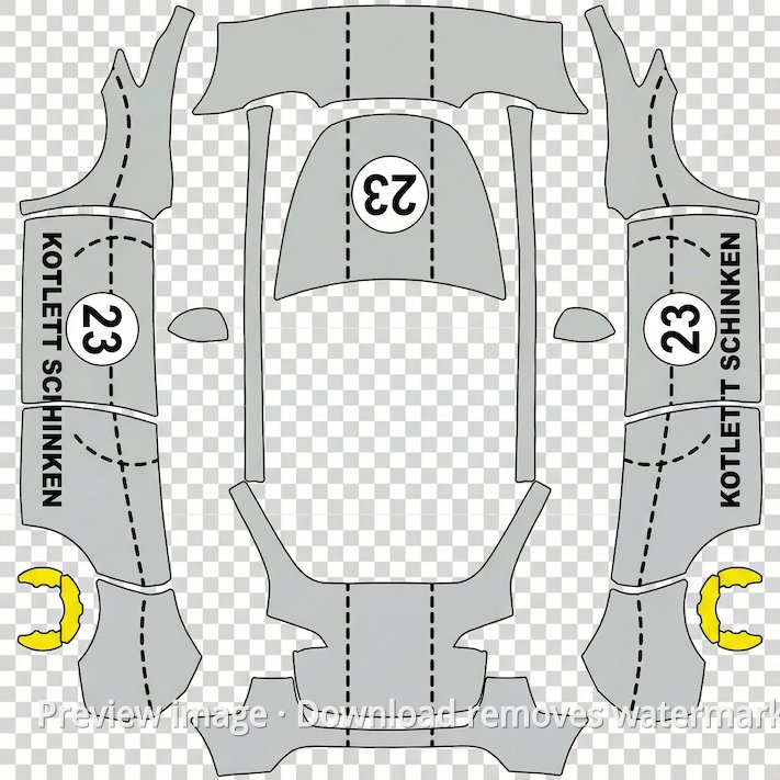 Model Y Porsche Gray Pig Theme Wrap Template
